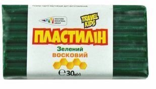 Пластилін Гамма.ua восковий Travel kids зелений, 30г 333108 (12) 01191218 фото