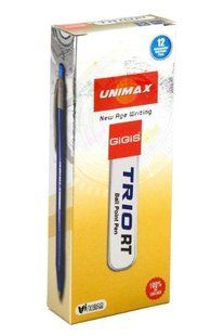 Ручка кулькова Unimax UX-109-02 Trio RT, автомат., синя (12) 129838 фото