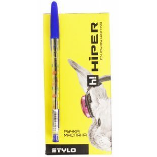 Ручка масляна Hiper Stylo HO-545 0,6 мм синя дитяча (50/1000) 930609 фото