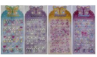 Наклейки дитячі "Crystal Stickers" РЕТ-002 Метелики, бантики, сердечка (24) 01259788 фото
