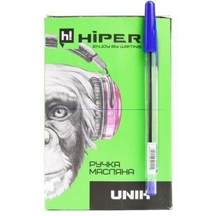 Ручка масляна Hiper Manner HO-209 0,7 мм синя (10/1000) 930589 фото