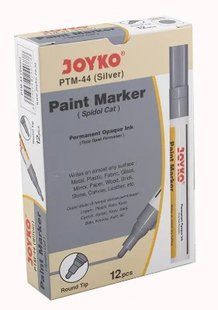 Маркер-фарба Joyko PTM-44 срібло (12) 01060260 фото