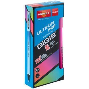 Ручка кулькова Unimax UX-152-02 Ultron POP 2х, синя (12) 01231597 фото