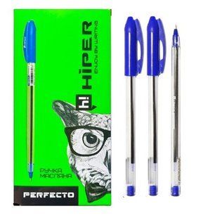 Ручка масляна Hiper Perfecto HO-520 1 мм синя (50/2000) 930606 фото