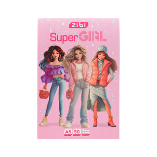 Блокнот-планшет ZB.12651-10 А5/50 SUPER GIRL, клітинка 01259677 фото