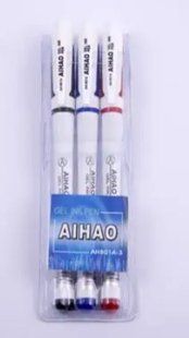 Ручки в наборі AIHAO 801 A-3 (24) гель 003562 фото