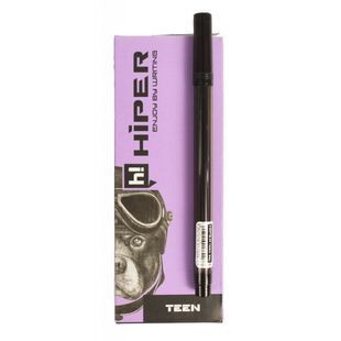 Ручка гелева Hiper Teen HG-125 0,6 мм чорна (10/1000) 930585 фото