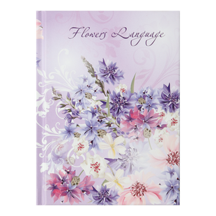 Блокнот BM.24614101-26 FLOWERS LANGUAGE A6/64 арк, кл., тв. обкл., мат. лам.+лак, бузкова 01216817 фото