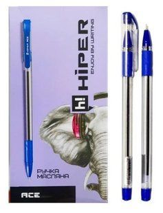 Ручка масляна Hiper Ace HO-515 0,7 мм синя (50/2000) 574808 фото