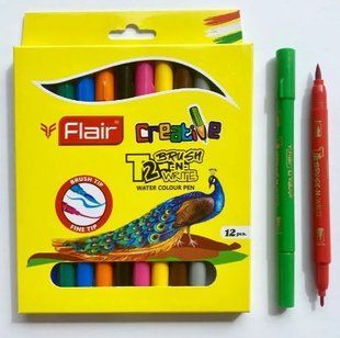 Фломастери  FLAIR "T2 Brush-N-Write" 12 кол. двосторонні FA8018 01219222 фото