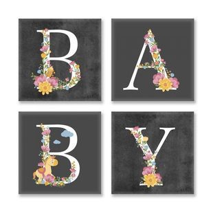 Набір для розпису по номерах. "BABY" лофт 18*18 см*4 шт. СН109 01984336 фото