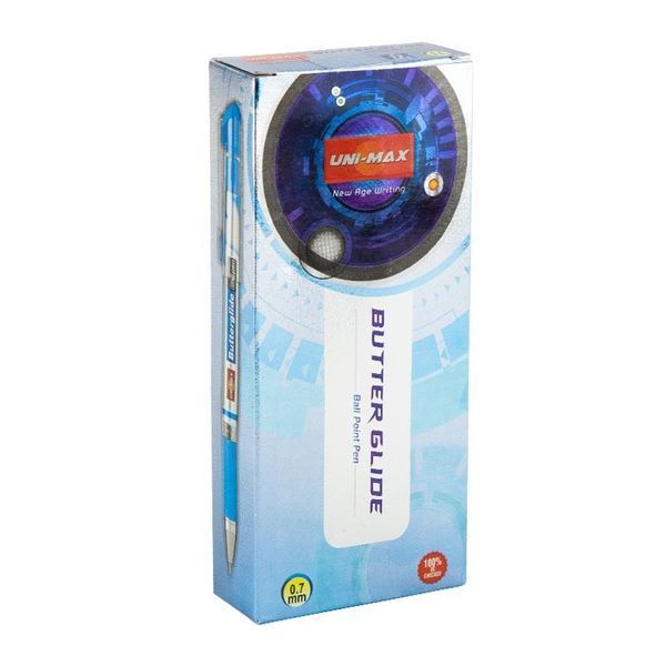 Ручка кулькова Unimax UX-122-02 Butterglide, 0,7мм, синя (12) 922497 фото