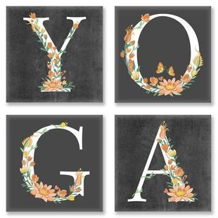 Набір для розпису по номерах. "YOGA" лофт 18*18 см*4 шт СН118 01216932 фото