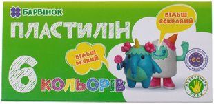 Пластилін Барвінок 6-430 6 кол/120 гр 11060493 568946 фото
