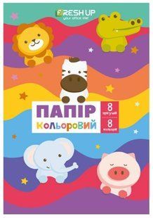 Папір кольоровий Артікус А4/8 арк 8 кольорів Frash up fr-0008-8 600200 (50) 904325 фото
