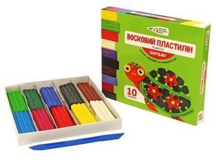 Пластилін Гамма.ua восковий 10 кольорів, 120 гр 331016/Cr (24) 915102 фото