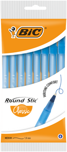 Ручка кулькова BIC Round Stic в наборі (ціна за 8 шт в наборі) синя bc928497 559624 фото