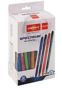 Ручка кулькова Unimax UX-100-02 Spectrum, 1,0мм, синя (50) 922486 фото