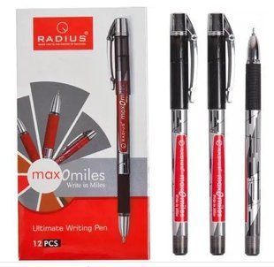 Ручка RADIUS Max-O-miles 10 км карт. уп. 0,7 мм (12/1728) Чорна 906553-1 фото