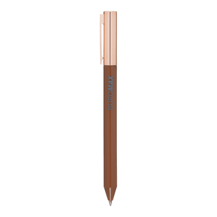 Ручка BM.83101-25 гель, автомат. PRESTIGE GOLD, 0,5 мм, сині чорнила, коричнева (12) 01259922 фото